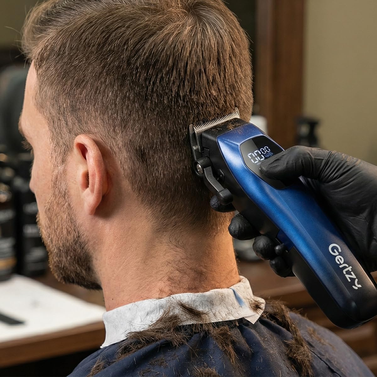 Professional Hair Clippers for Men, Rechargeable Mens Hair Clipper, High Speed, Cordless Barber Clippers for Hair Cutting. Hair Trimmer Kit for Household, 8 Guide Combs, USB-C Charging