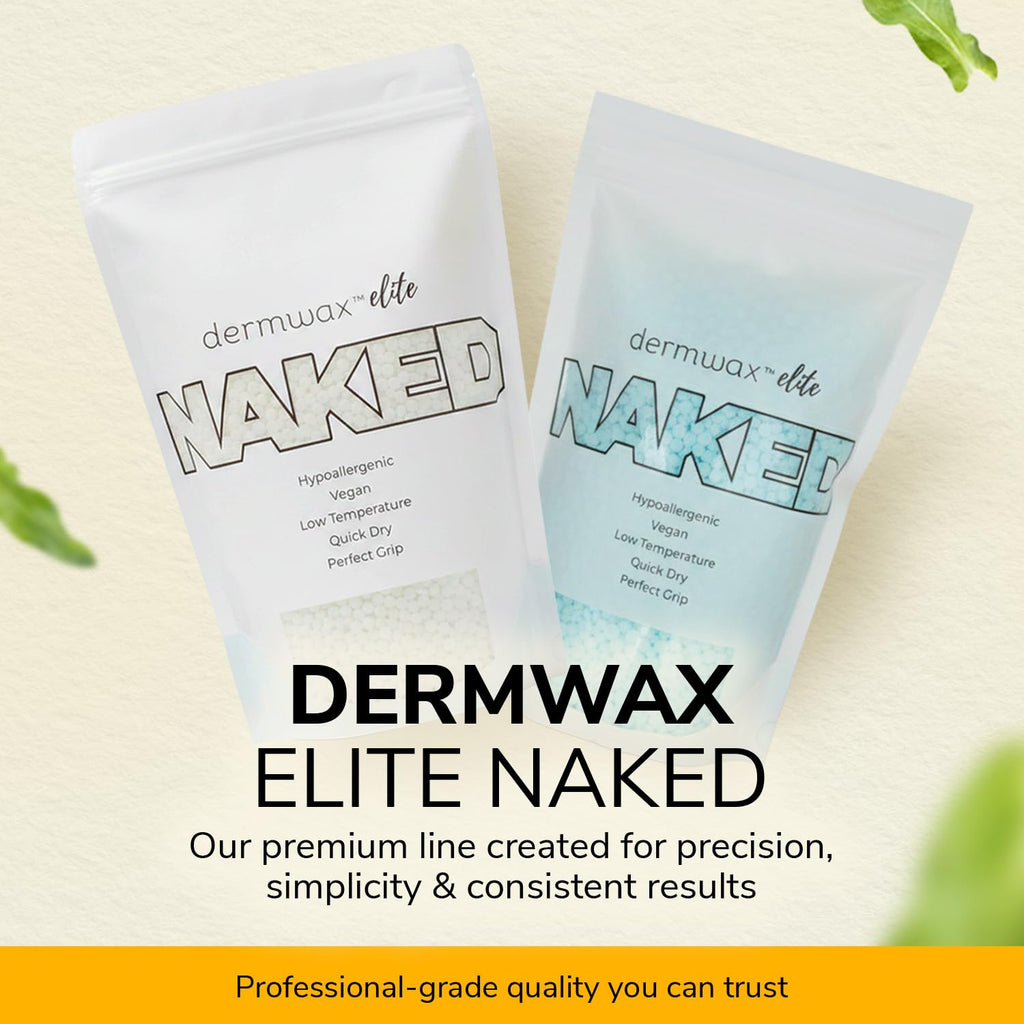 Dermwax Elite Naked Clear Hard Wax Beads, Crystal Clear Gel Formula