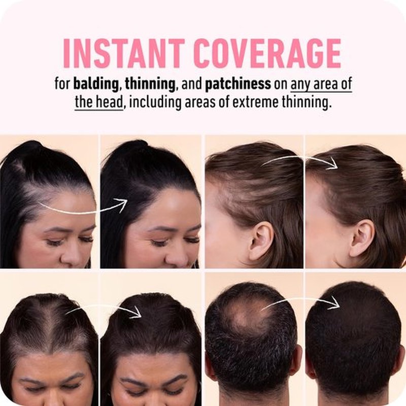 BOLDIFY Hairline Powder - Water-Resistant Root Touch-Up for Gray Coverage - 24-Hour Stain-Proof, Mess-Free - Dark Brown