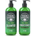 Viking Revolution Tea Tree Shampoo & Conditioner Set - Hydrates & Soothes Dry Scalps - 17 oz