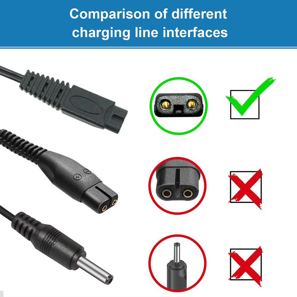 LinMei USB Shaver Charger for Microtouches Solo Electric Shaver Trimmer Original Replacement USB Charging Cable 31.5 in with 2 Cleaning Brush