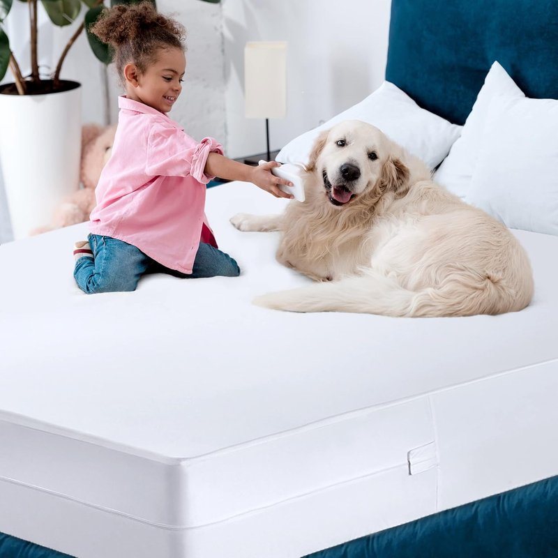 Utopia Bedding Zippered Mattress Encasement - 100% Waterproof & Bed Bug Proof Full Protector | Absorbent Six-Sided Cover