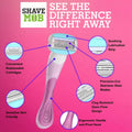 ShaveMOB 6-Blade Women's Razor Kit (Flex Head Handle + 24 Refills) - The Perfectionist Shaving Kit