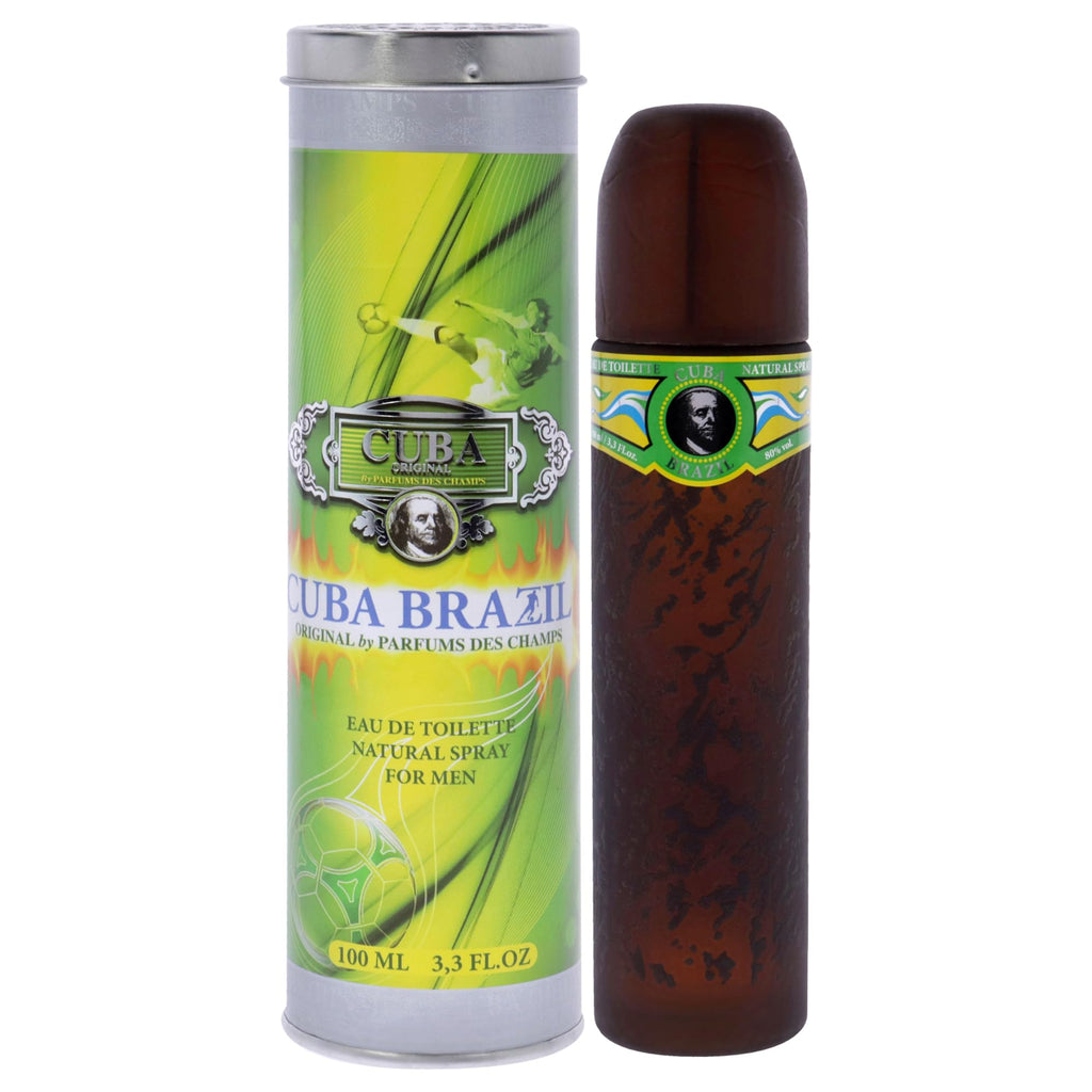 Cuba Brazil Eau De Toilette Spray for Men, 3.3 Ounce