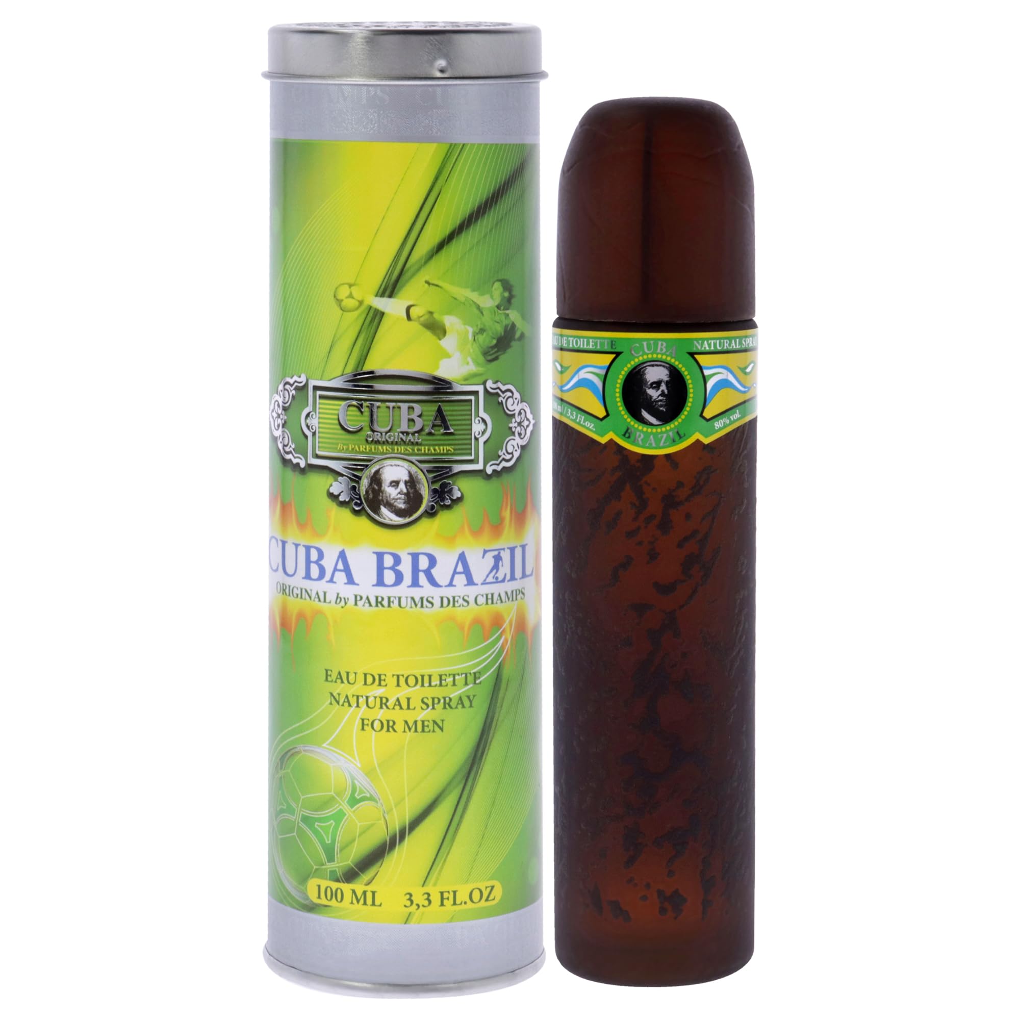 Cuba Brazil Eau De Toilette Spray for Men, 3.3 Ounce