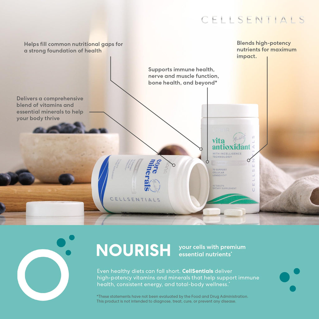 USANA CellSentials - Core Minerals and Vita Antioxidant with InCelligence Technology to Support Total Body Health* - 112 Tablets Per Bottle - 28 Day Supply