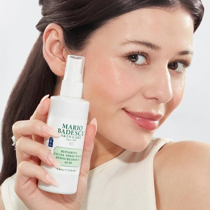 Mario Badescu Repairing Facial Spray - Hypochlorous Acid Formula Soothes Irritated Skin | pH Balancing, Fragrance-Free