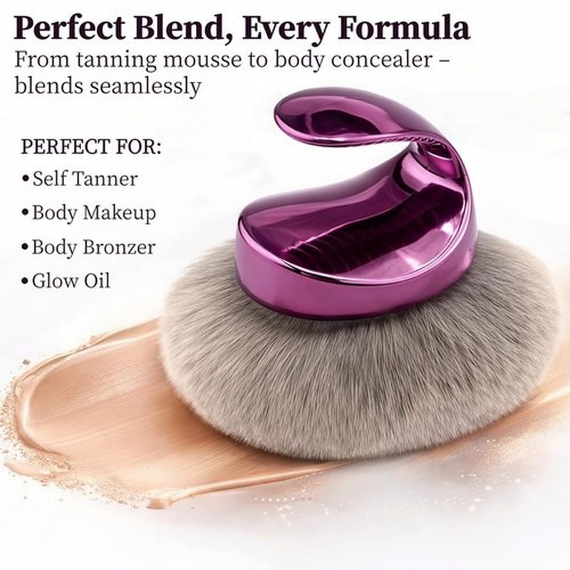 Diryi Blend & Blur Self Tanning Brush Extra Large Kabuki Body Brush for Self Tanner High-Density Body Makeup Brush Flawless Legs Makeup & Bronzer Self Tan Applicator for Liquid, Cream & Powder