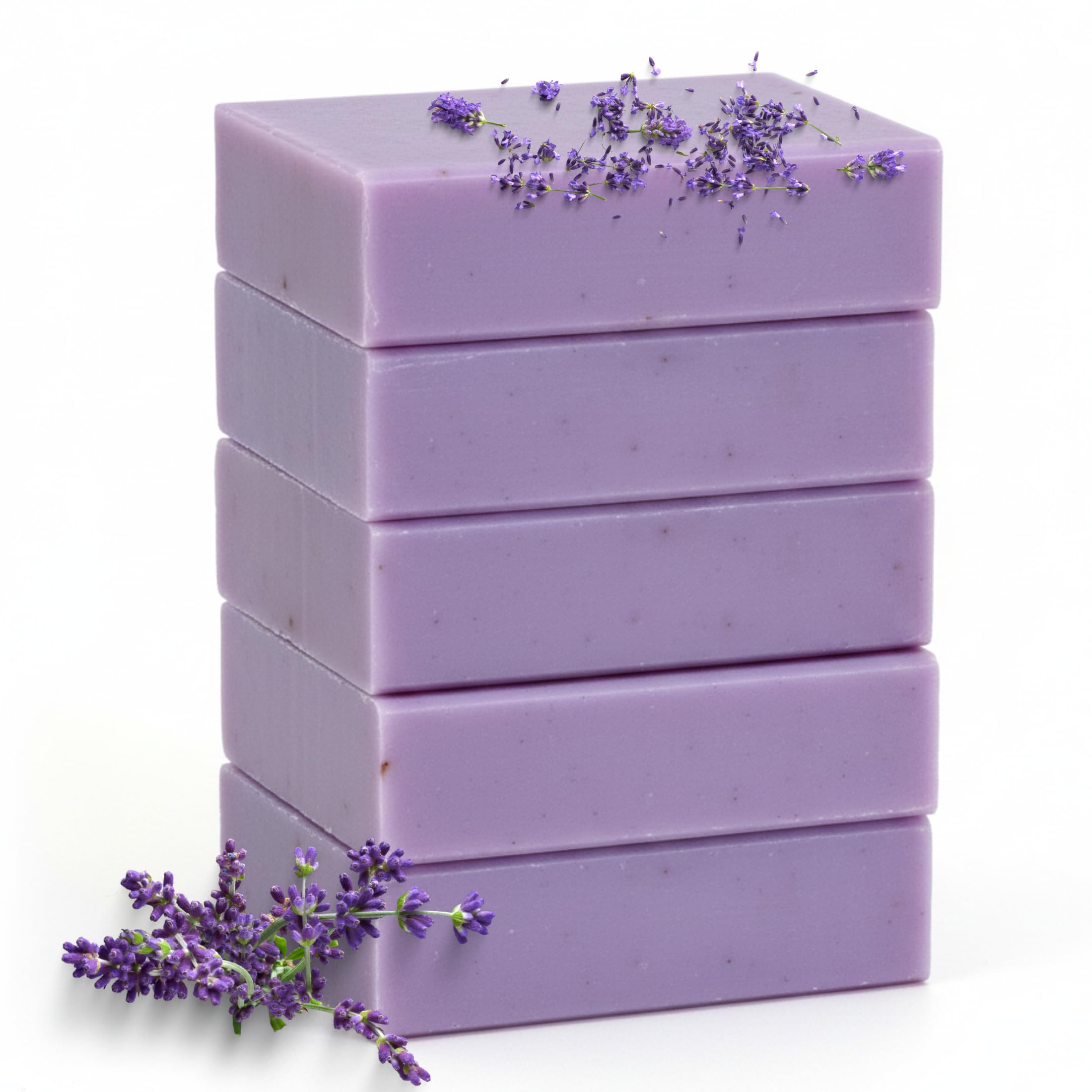 Simple Scents Australia Lavender with Flowers Scented Natural Soap Bars (5 Bars), 3.5oz Moisturizing French Triple Milled Soap Bars Enriched with Shea Butter - Pure Plant Oil Bath & Body