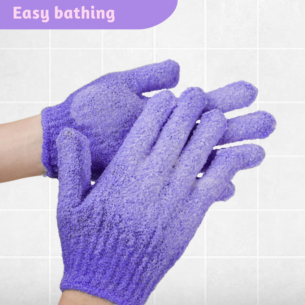 OIRBYKDG 8 Pcs Exfoliating Bath Gloves, Deep Scrubbing Dead Skin Shower Gloves for Beauty Spa Massage Skin Shower Body Scrubber