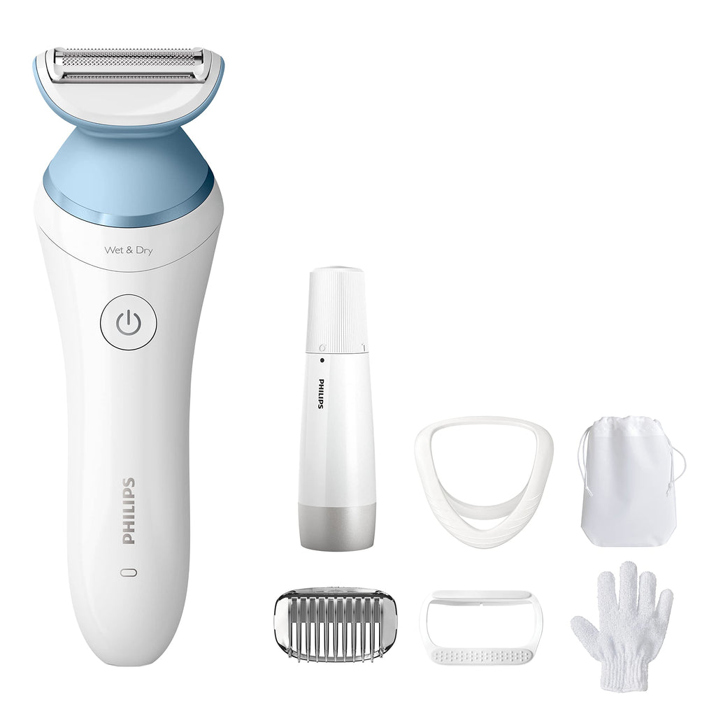 Philips Beauty Lady Electric Shaver Series 8000 with Electric Facial Hair Remover, Cordless, BRL166/91