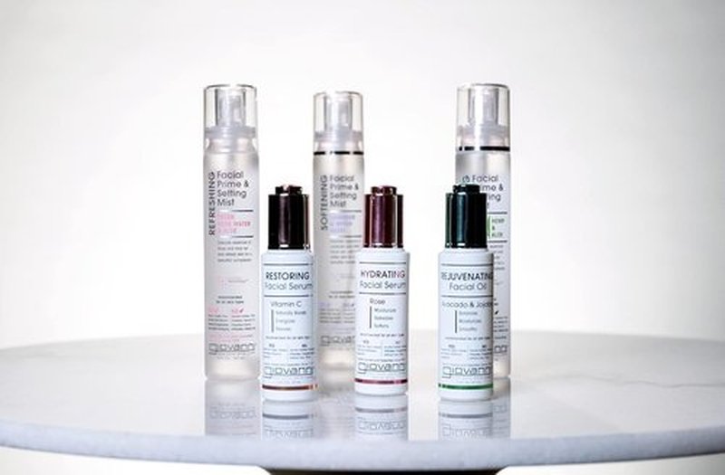 GIOVANNI Refreshing Facial Prime Setting Mist - Hydrating Rose Water Spray for Glowing Skin - 5 Fl Oz