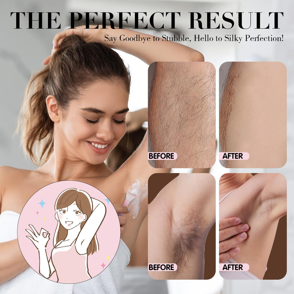 Hair Removal Cream for Legs, Arms & Underarms – Painless Depilatory Cream with Floral Vanilla Scent, Gentle Formula for Women & Men, Smooth Skin at Home in 8 Minutes