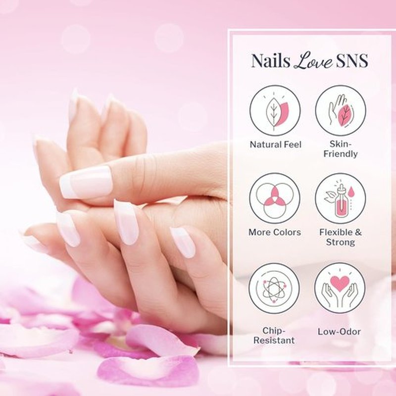SNS Nail Dip Powder Starter Kit - Hot Pink & Red | Includes Base Coat, Activator, Brush & More