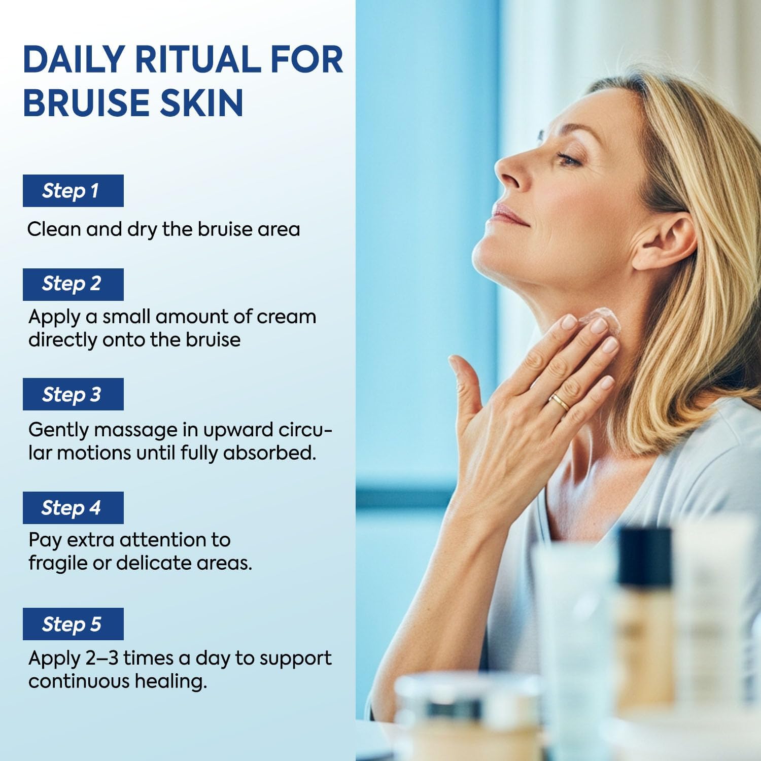 MURASAKI BEAUTY Arnica Bruise Cream for Thin & Sensitive Skin - Enriched with Arnica Montana & Vitamins K, C & E - Bruise Skin Daily Care for Teens, Adults & Seniors