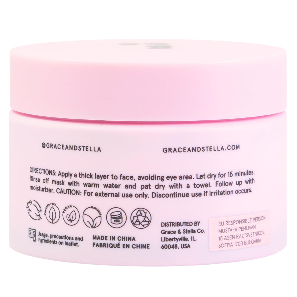 grace & stella Dead Sea Mud Mask (120ml) - Vegan Detox Dead Sea Mask - Clay For Face And Body - For Oily Skin, Acne, Blackheads, Blemishes, Bacne