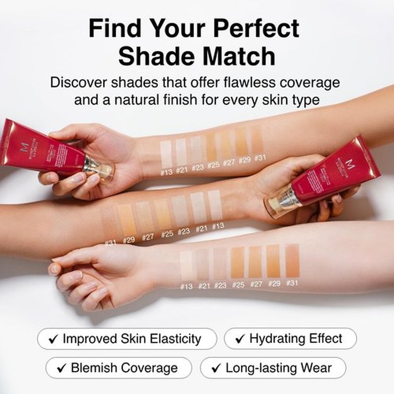 MISSHA M Perfect Cover BB Cream No.13 Bright Beige - Fair Cool Undertone | SPF 42 Tinted Moisturizer 1.69 Fl Oz