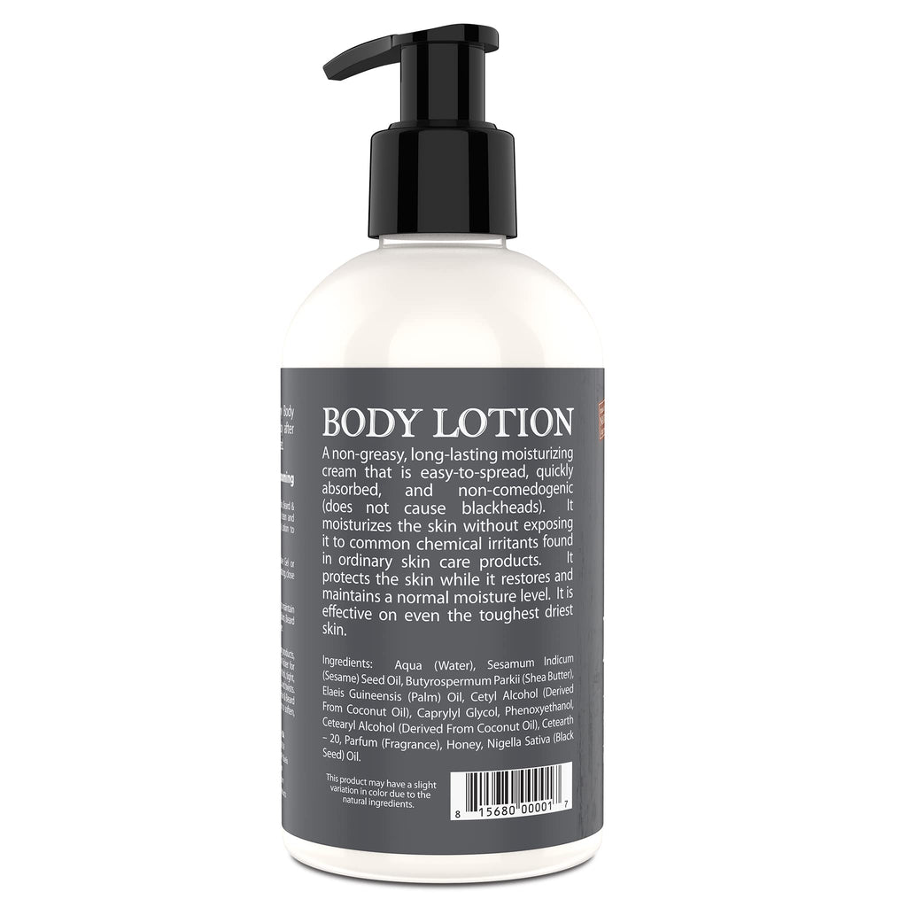 Uncle Jimmy Body Lotion for Dry Skin, Hand and Body Moisturizer Repairs Dry Skin and Retains Moisture, 8 Fl Oz