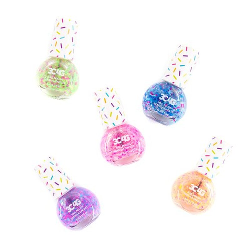 Confetti Nail Polish Set for Girls & Teens - 5 Fun, Non-Toxic Colors with Sparkling Confetti, Safe Nail Polish Kit for Kids Ages 8+ Perfect for Birthdays, Parties & DIY Manicures by 3C4G Make It Real
