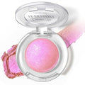 HOSAILY Holographic Duochrome Pink Glitter Eyeshadow Palette - Color Shift Metallic Shimmer & Iridescent Highlighter