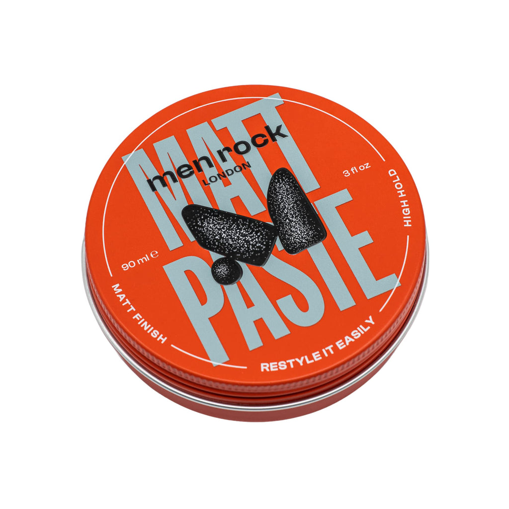 Men Rock Matt Paste - High Hold-Matt Finish - Strong Hold Hair Paste for Men - All Day Hold Styling Cream for Men - Hair Styling Products - 3 oz