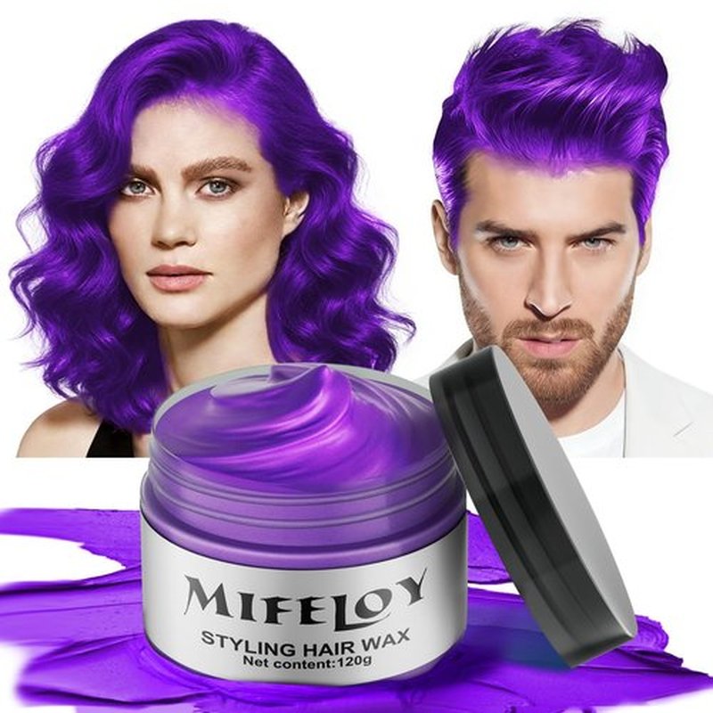 Skiennix Purple Temporary Hair Color Wax - Instant Washable Hairstyle Cream for Men & Women | Perfect for Parties & Cosplay