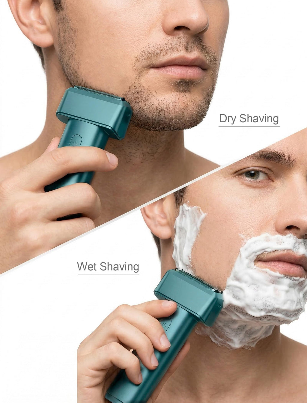 Electric Razor for Men Face and Head, IPX7 Washable Beard and Neck Shaver with Travel Lock, 3 Months per Charge, Men's Electric Shaver for Bald Head and Back Shaving