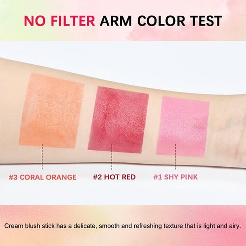 GMaxit Multi-Use Makeup Blush Stick,Beauty Solid Moisturizer,Waterproof Natural Nude Makeup,Tinted Solid Moisturizer Stick for Eyes Lips Cheek(1#shy pink)