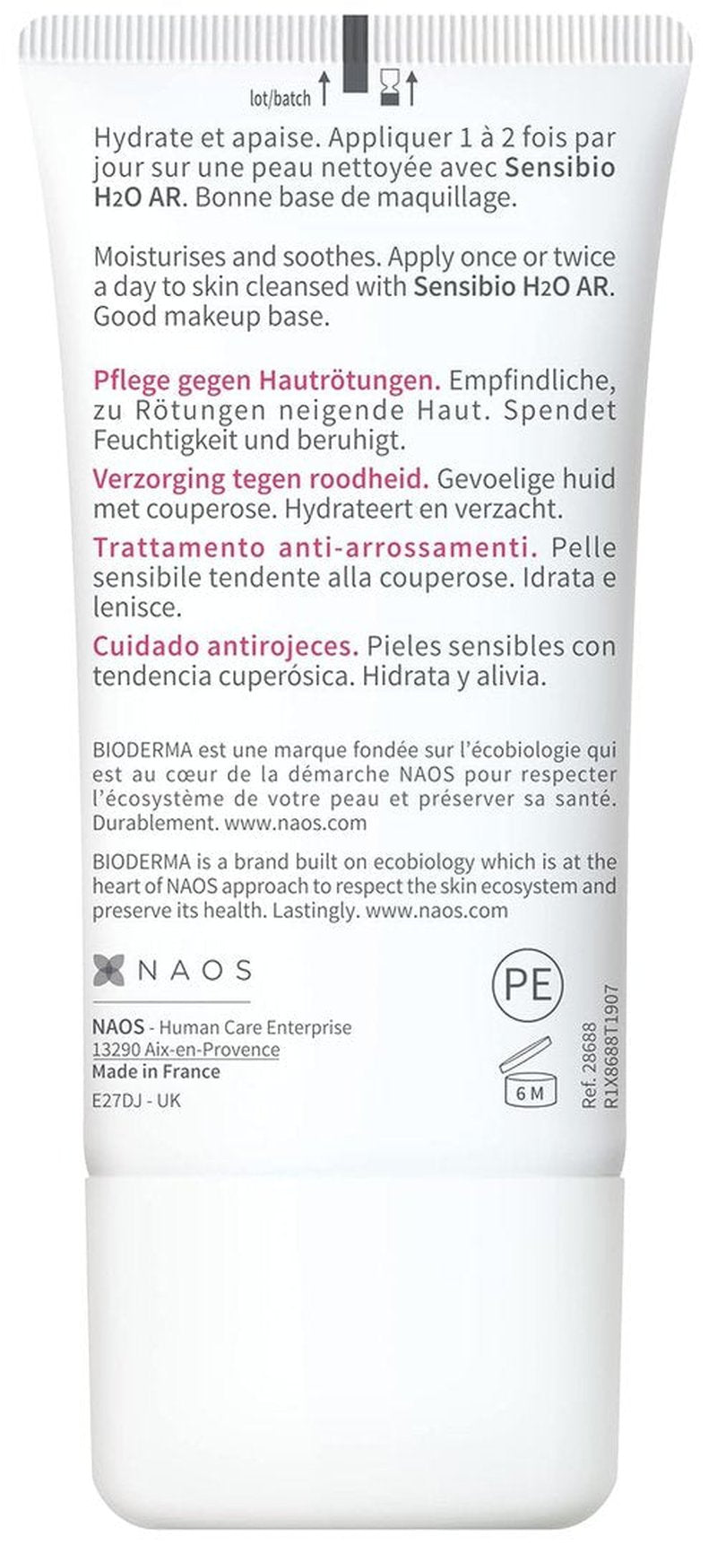 Bioderma - Sensibio AR Cream - Soothing Facial Redness Relief Lotion - Moisturizing for Sensitive Skin