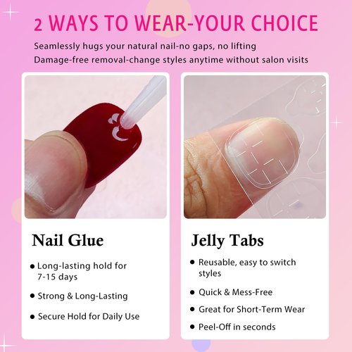 AddFavor Nude Press on Nails Short Square - 240PCS Glossy Short Nude Fake Nails Press ons for Women and Girls, Glue on Nails Kit with Adhesive Tabs, Nail Glue & File
