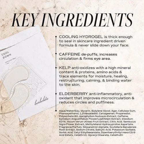 Borboleta Cooldown Calming Under Eye Masks - Under Eye Hydrating Patches for Puffy Eyes and Dark Circles (5)