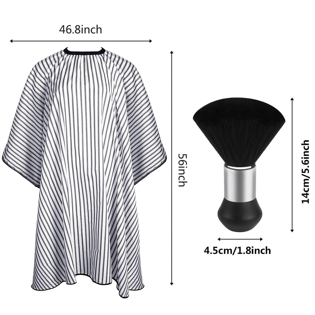 FEBSNOW Barber Cape Professional Hair Cutting Cape with Neck Duster Brush