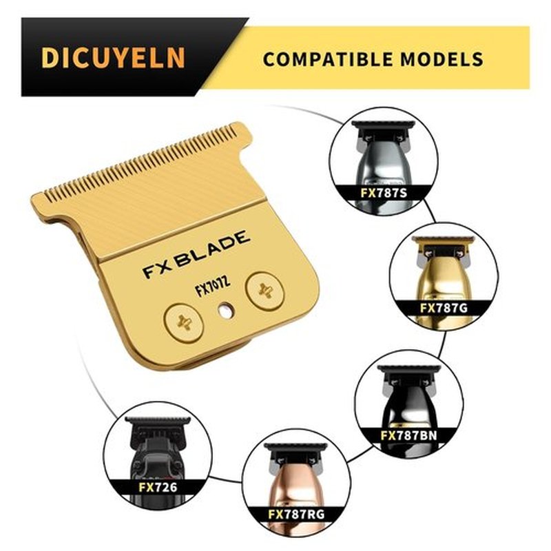 FX707Z Replacement Blades - Zero-Gapped Blades for FX787 & FX726 Trimmers | Gold Finish