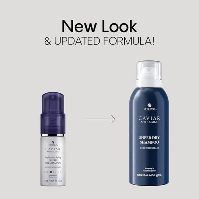 Alterna Haircare CAVIAR Anti-Aging Sheer Dry Shampoo - Refresh Hair & Absorb Oil | 5 Fl Oz | No Buildup for All Hair Types
