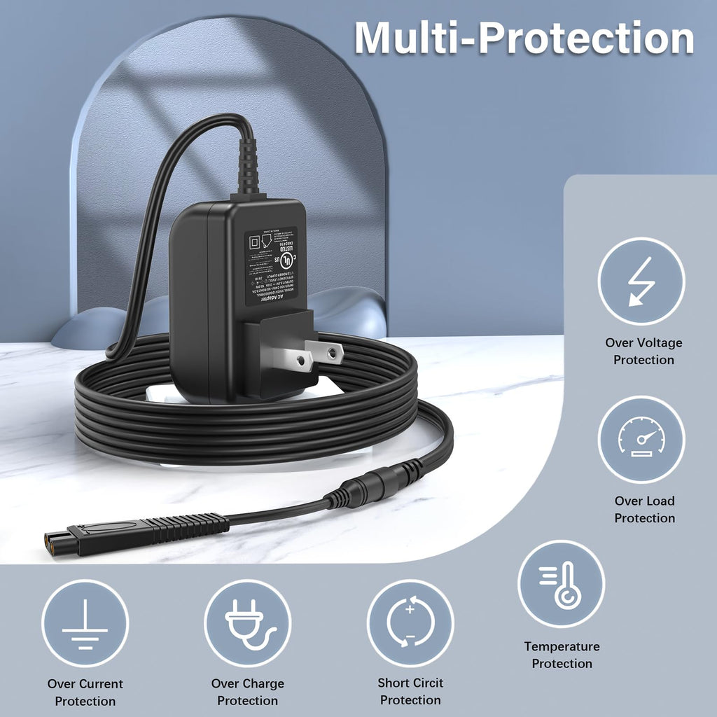 Power Cord for Freebird Electric Head & Body Hair Shaver Mens Razor 5V UL