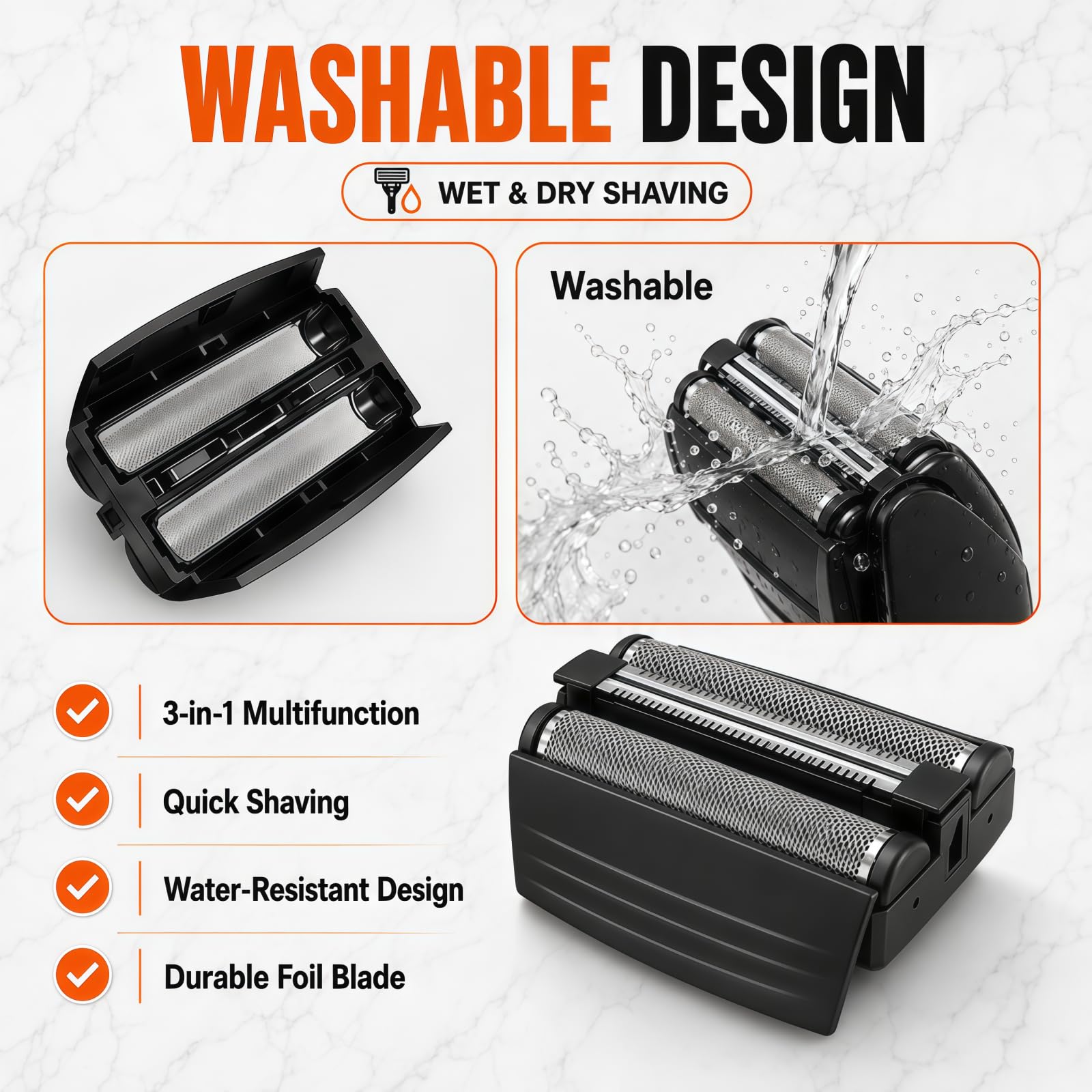 Shave Foil & Cutters Head Compatible with Remington F4900 F5800 F7800 Blade