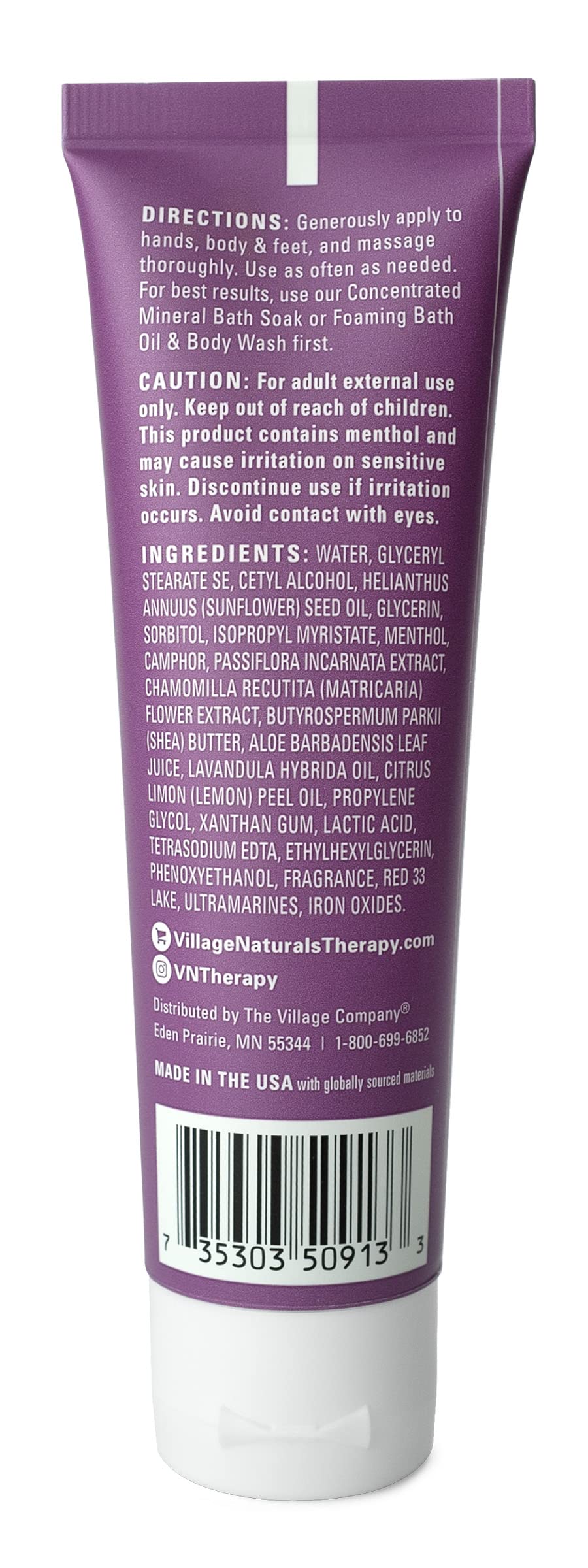 Village Naturals Therapy Nighttime Moisturizing Shea Butter Lotion Lavender Chamomile Daily Relaxation 6-Pack