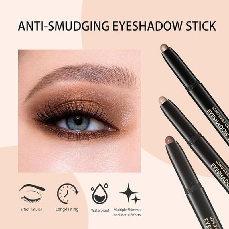 Skiennix Matte Cream Eyeshadow Stick - Waterproof, Long-Lasting & Blendable | 1 Caramel