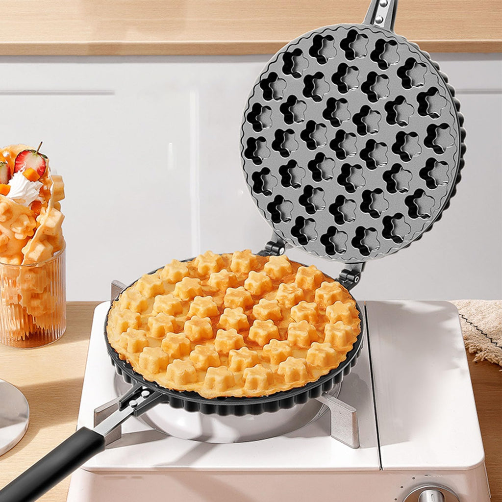 Hong Kong Egg Waffler, Petal Shape Nonstick Double Side Bubble Waffle Maker