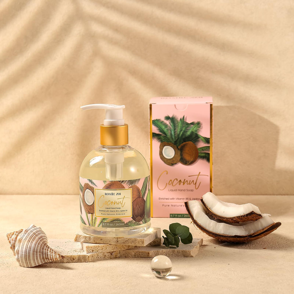 ROMIIE ZOI Liquid Hand Soap with Gift Box - Coconut - 260ml/ 8.7 fl.oz