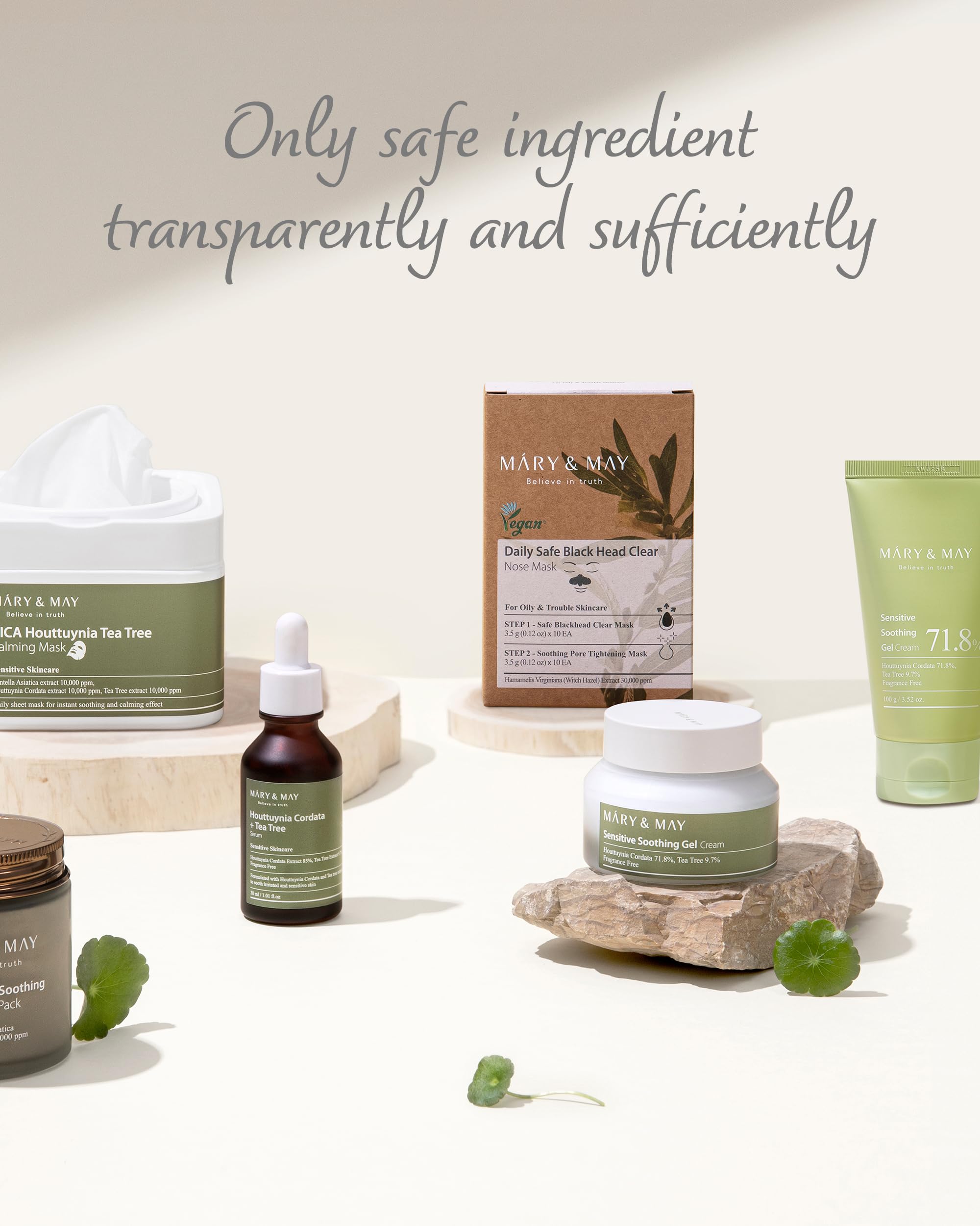 Mary&May Sensitive Soothing Gel Cream - Instant Cooling and Redness Relief, Pore-Tightening Face Cream with Tea Tree and Houttuynia Cordata Extracts - No Sticky, Refreshing Finish, 2.46oz.