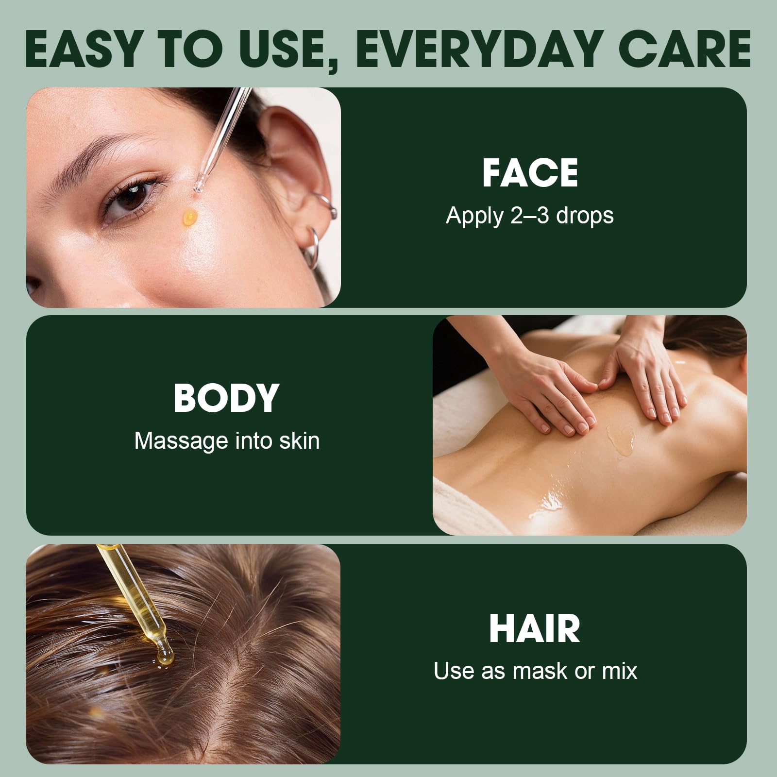 Green Coffee Bean Oil for Skin & Hair – Lightweight Coffee Oil for Hydration, Smooth Skin & Scalp Care, Fast Absorbing, Non-Greasy, Multi-Use Face, Body & Hair Oils