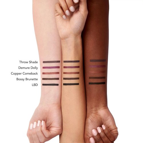 BUXOM Power Line Eyeliner - Creamy Waterproof & Smudge-Proof Retractable Liner with Bladed Tip & Brush