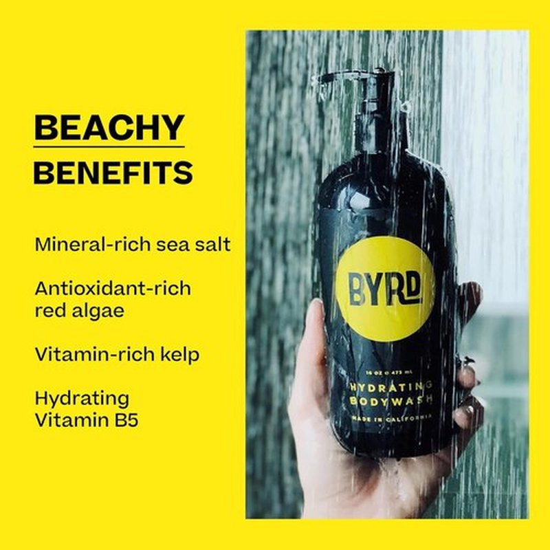 BYRD Hydrating Body Wash - Sulfate-Free Daily Cleanser with Green Tea & Aloe Vera | 16 Fl Oz