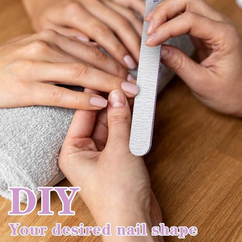 200 Pcs Nail Files 100/180 Grit Double Sides Emery Boards Reusable Nail Files for Acrylic Nails Professional Manicure Tools for Natural Nails Acrylic Nails Home and Salon Supplies (Oval)