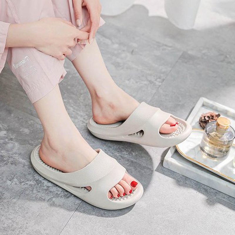HMWEB Massage Slippers Women Men Sandals Open Toe Shower Shoes Summer House Slippers for Bath Plantar Fasciitis Slides Ladies Girls Gym Non Slip Indoor