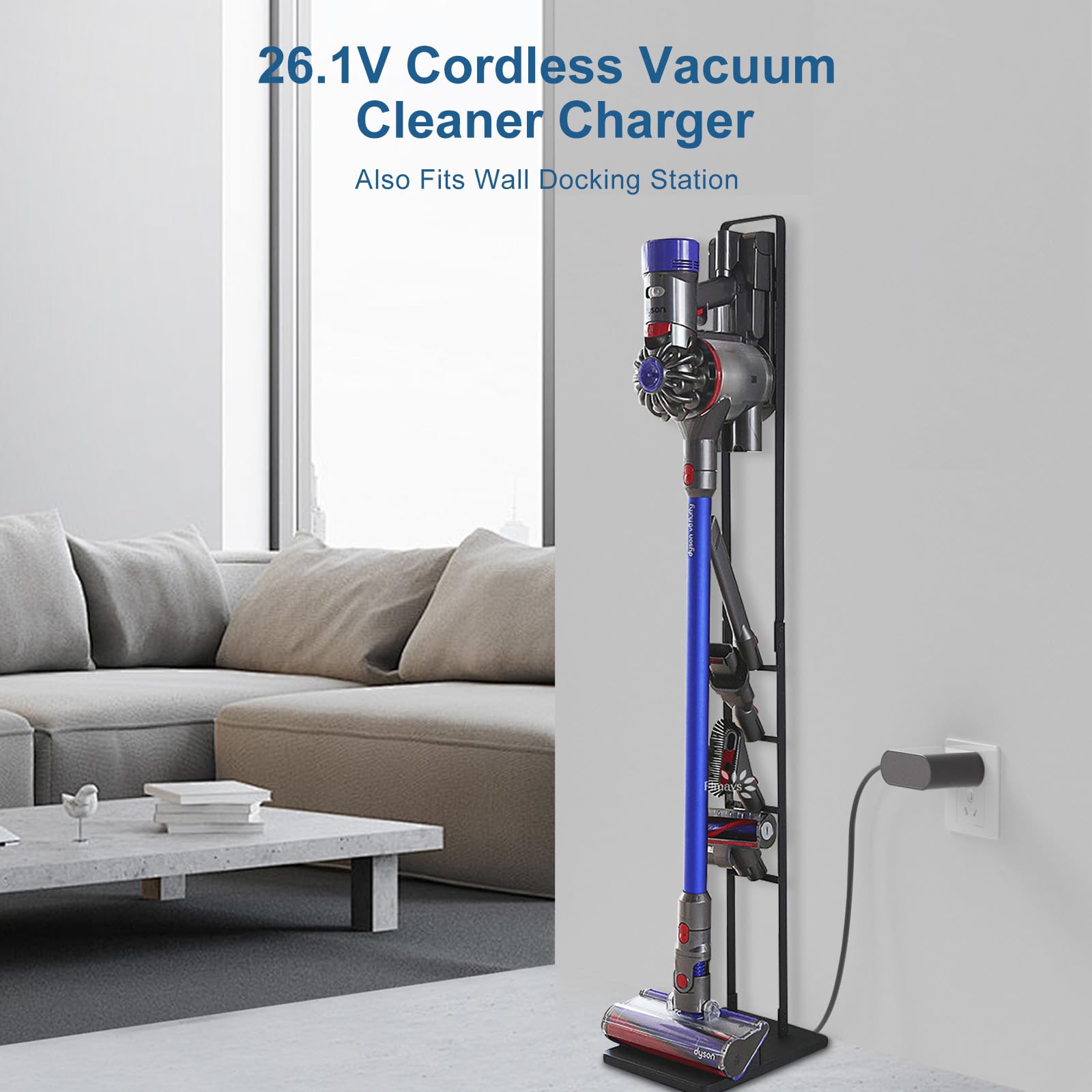 26.1V Cordless Vacuum Cleaner Charger Compatible with Dyson V8 V7 V6 SV04 SV03 SV05 SV06 SV07 SV09 SV10 SV11 DC59 DC58 DC61 Animal Motorhead Absolute Replacement Power Cord 967813-02 205720-02 Adapter