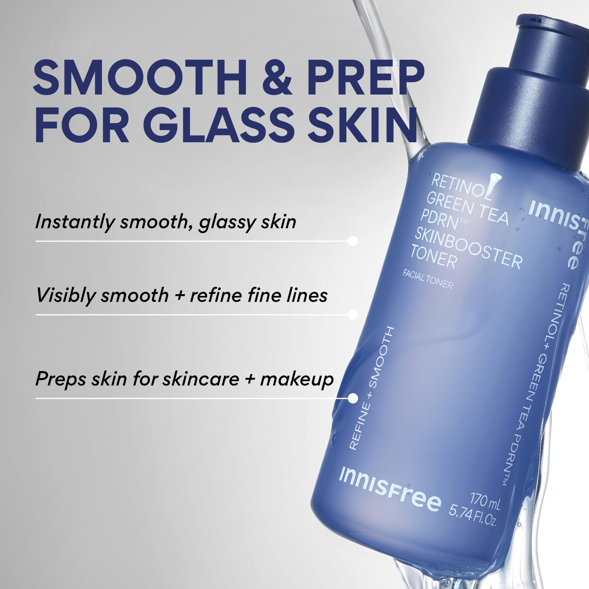 innisfree Green Tea PDRN Toner | Korean Toner for Face with Retinol and Hyaluronic Acid for Glass Skin, Fine Lines, & Smooth Skin | Inspired by Korean PDRN Treatment