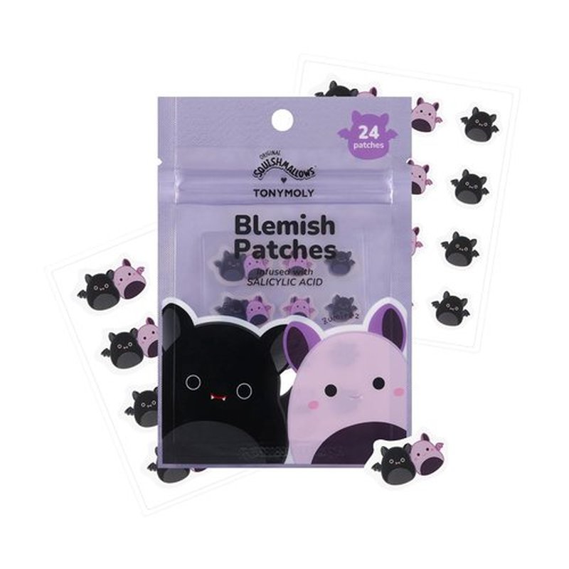 TONYMOLY Blemish Patches | Halloween Emily & Zumirez the Bat – Hydrocolloid Acne Treatment with Salicylic Acid – 24 Count