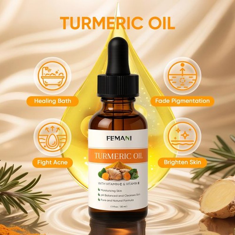 Turmeric Face Wash Set, Turmeric Facial Cleanser & Turmeric Soap Bar & Oil for Face & Body Suit to All Skin Type, Protect Sensitive Skin Improve Skin Condition Soothing Irritation